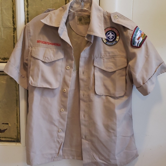 Nwot Bsa Scouts Uniform Shirt Youth Med 